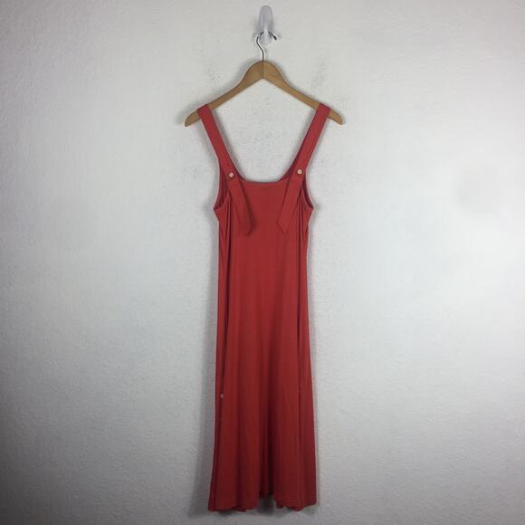 Rag & Bone Allegra Scoop-Neck Tank Midi Dress Size XS Coral Crepe Jersey - Picture 12 of 13